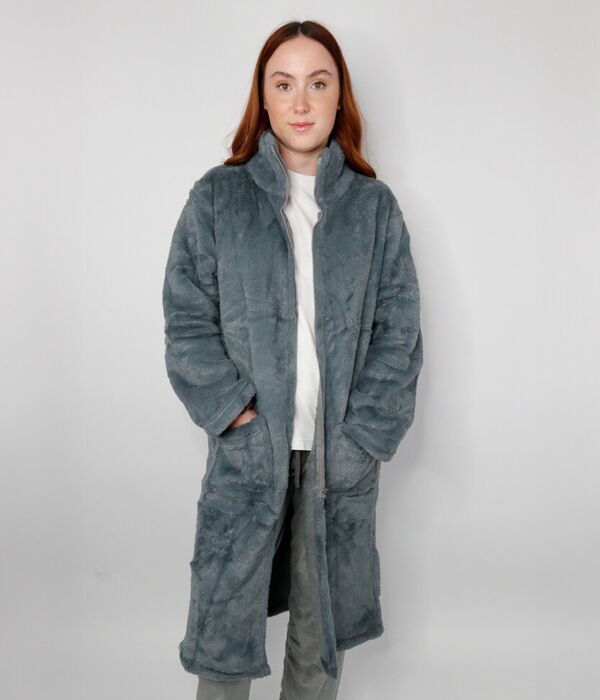 Luxury eskimo faux fur zipped gown Thumbnail