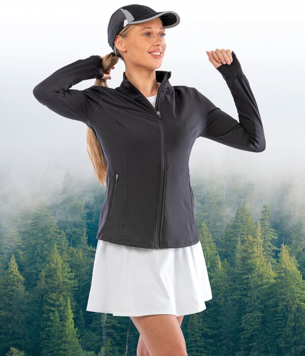 Spiro recycled women’s fitness jacket Thumbnail