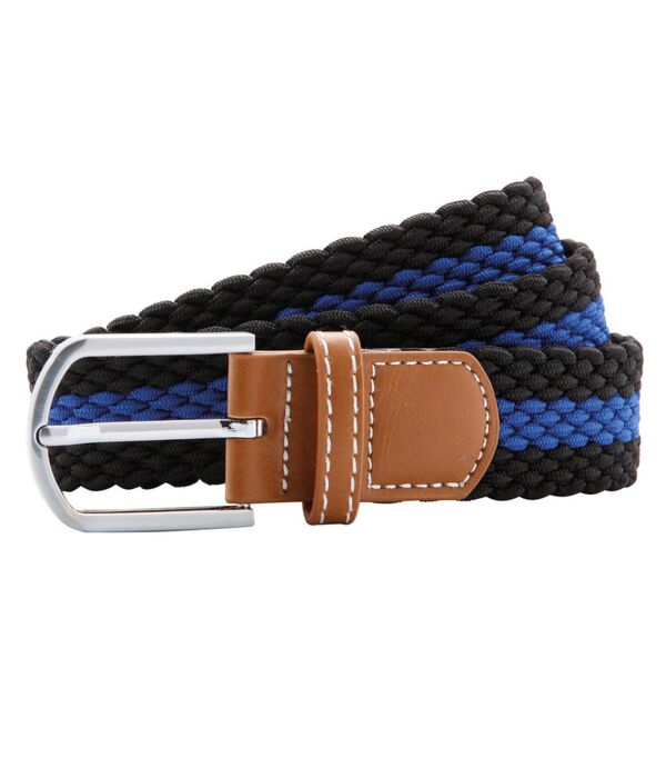 Two-colour stripe braid stretch belt Thumbnail