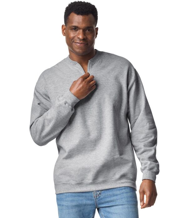 Softstyle™ midweight adult fleece 1/4-zip sweatshirt Thumbnail