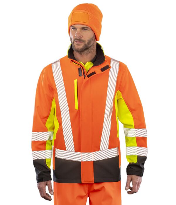 Recycled 3-layer printable 3-tone safety softshell Thumbnail