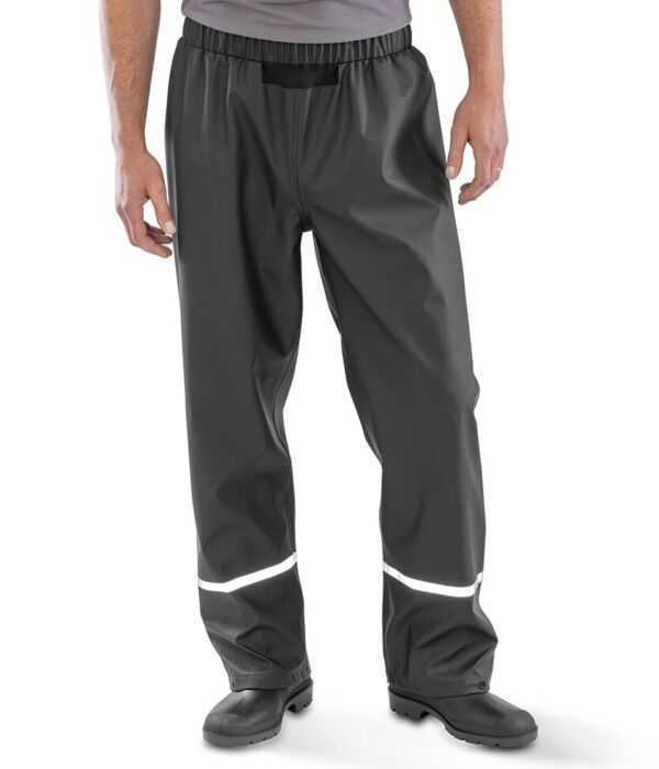 Prism PU waterproof trousers with reflective bands and recycled backing Thumbnail