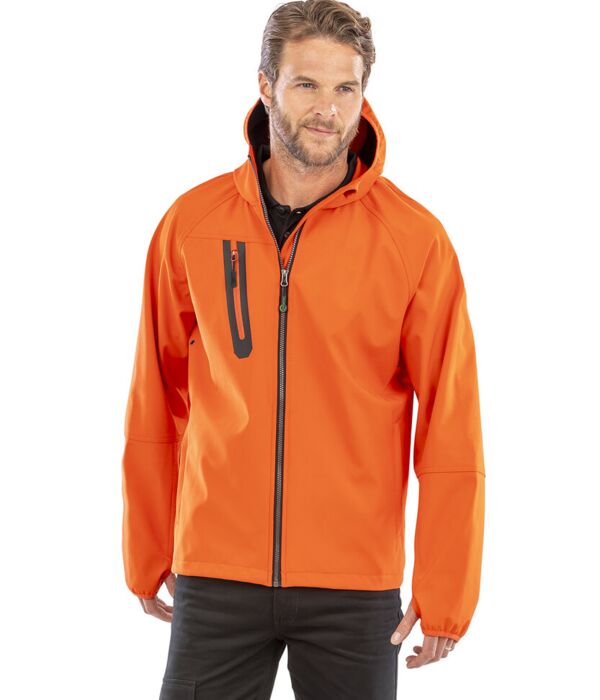 3-layer recycled printable casual hooded softshell Thumbnail