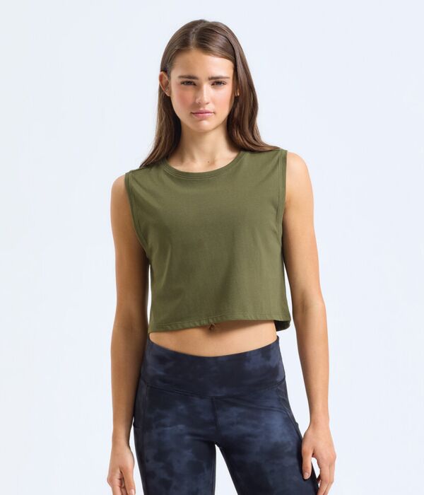Women's TriDri® organic crop tank Thumbnail