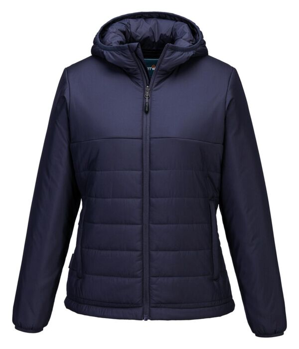 Women’s professional hooded insulated baffle jacket (S613) Thumbnail