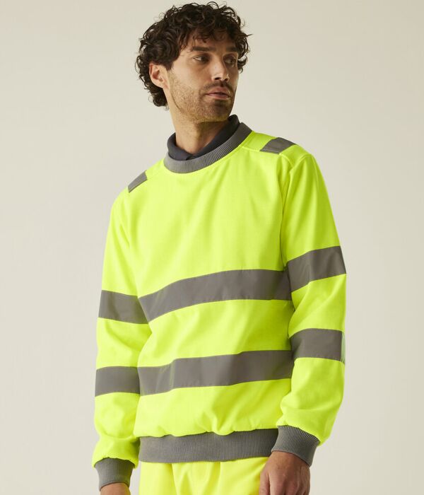 Hi-vis Pro contrast crew neck sweatshirt Thumbnail
