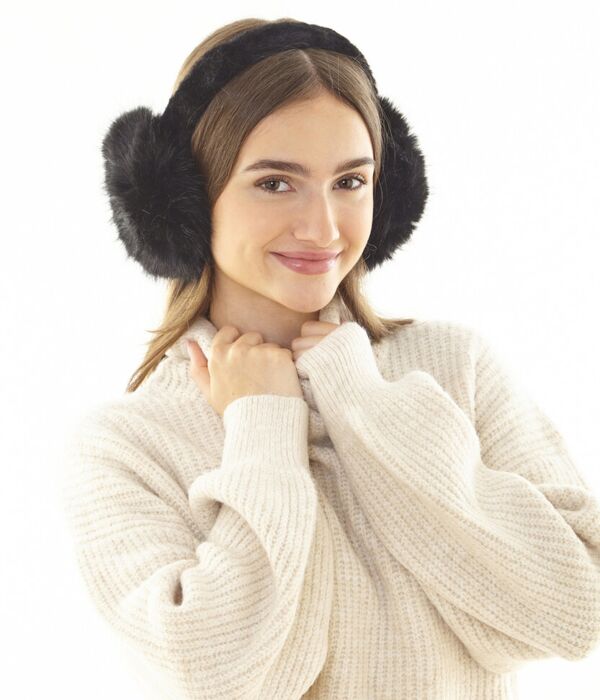 Luxury fur ear muffs Thumbnail