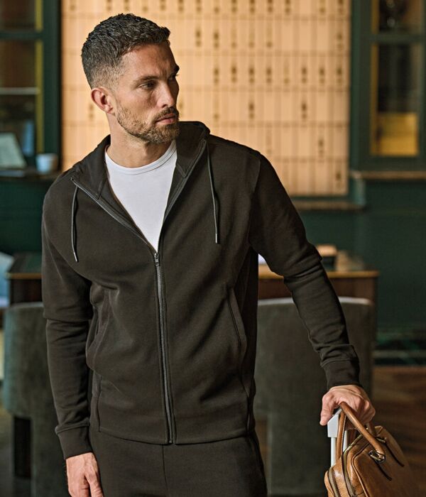 Ribbed interlock hooded full-zip (5508) Thumbnail