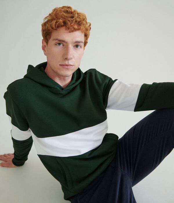 Heavyweight panelled hoodie Thumbnail
