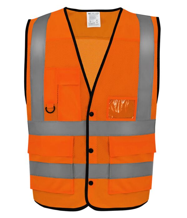 Hi-vis superior open mesh button waistcoat (HVW860) Thumbnail