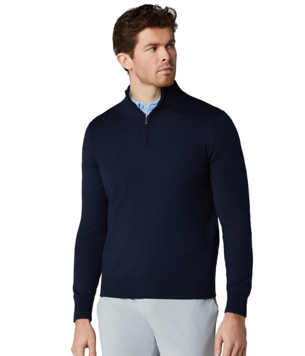 1/4-zip merino blend sweater Thumbnail