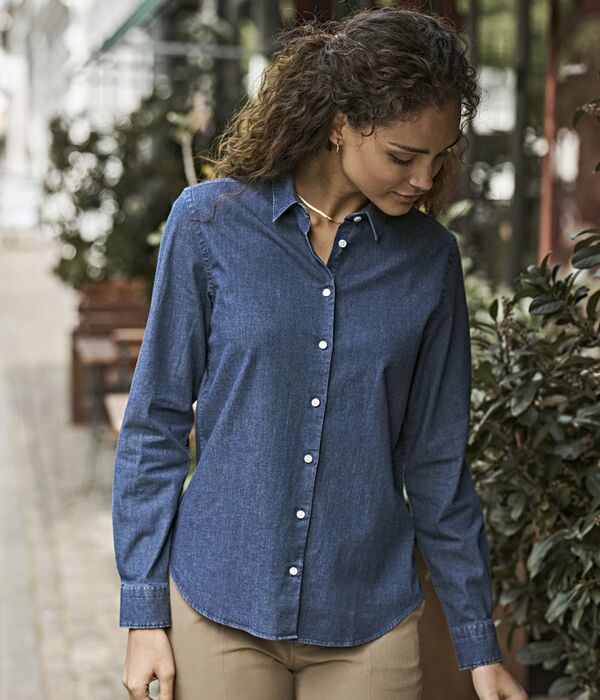Tee Jays Ladies Denim Shirt Thumbnail