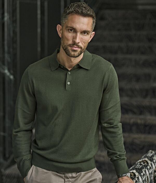 Tee Jays Knitted Polo Shirt Thumbnail