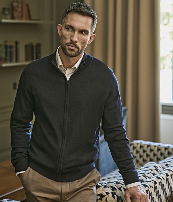 Tee Jays Knitted Full Zip Sweater Thumbnail