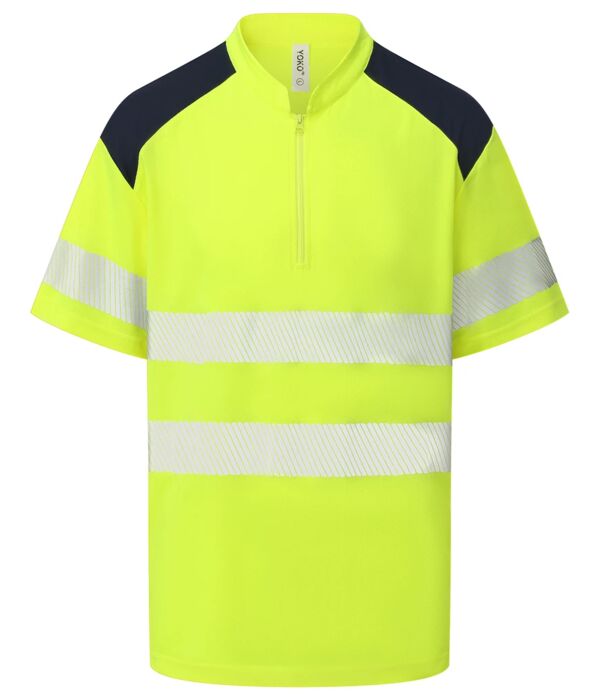 Yoko Mandarin Collar Zip Piqué Polo Shirt Thumbnail