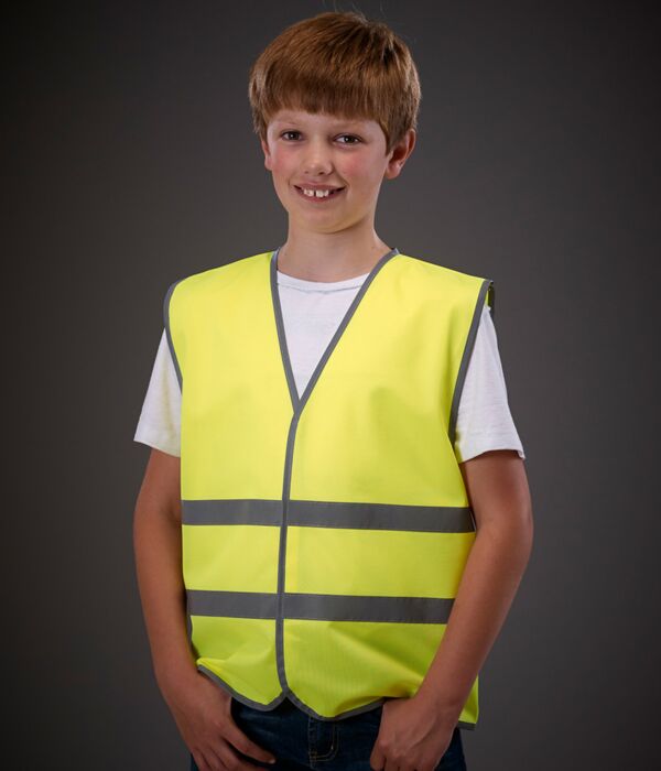 Yoko Kids Hi-Vis Two Band Waistcoat Thumbnail