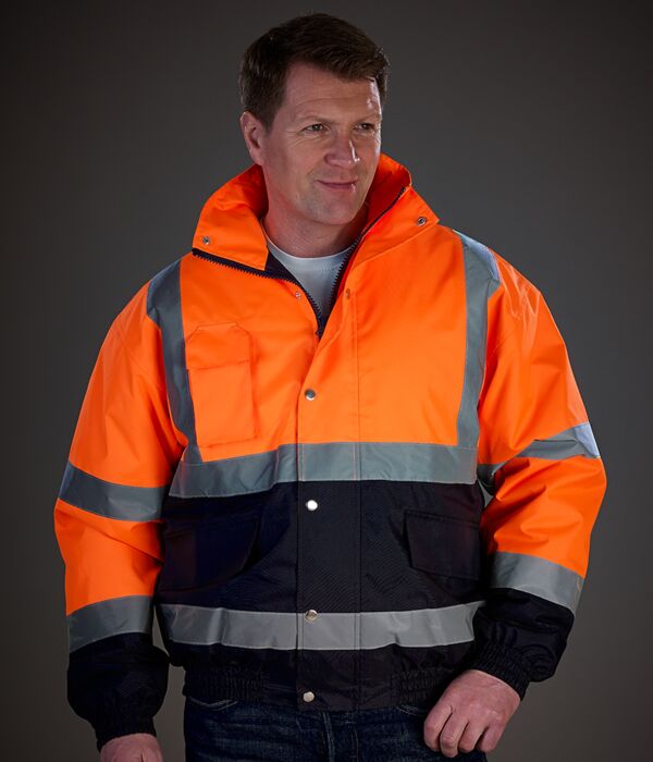 Yoko Hi-Vis Two Tone Bomber Jacket Thumbnail