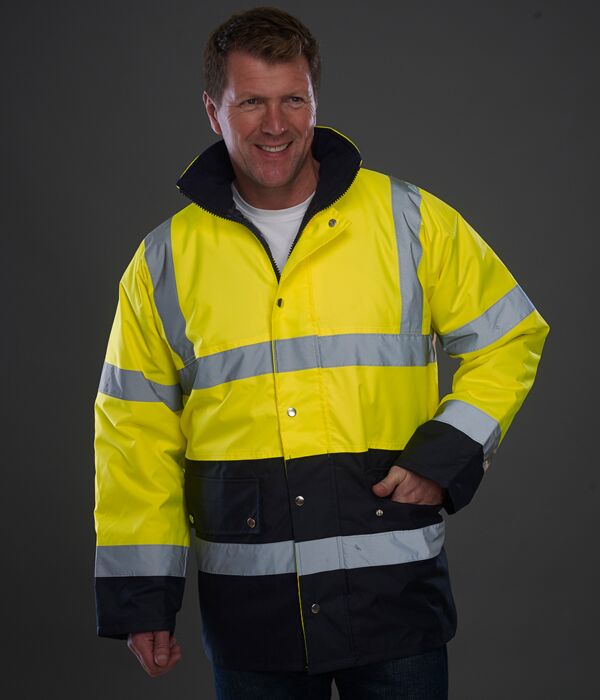 Yoko Hi-Vis Two Tone Motorway Jacket Thumbnail