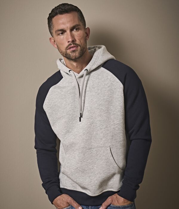 Tee Jays Two Tone Raglan Hooded Sweatshirt Thumbnail