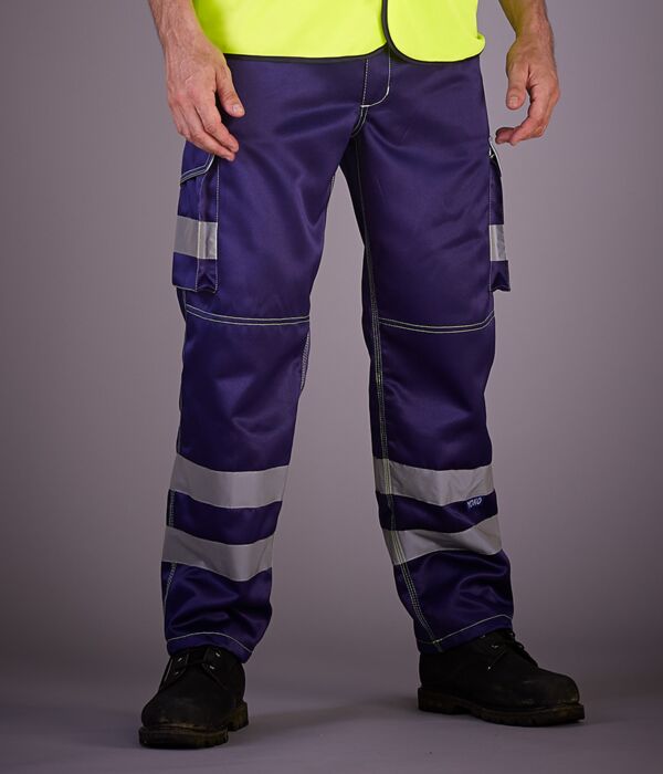 Yoko Hi-Vis Cargo Trousers with Knee Pad Pockets Thumbnail