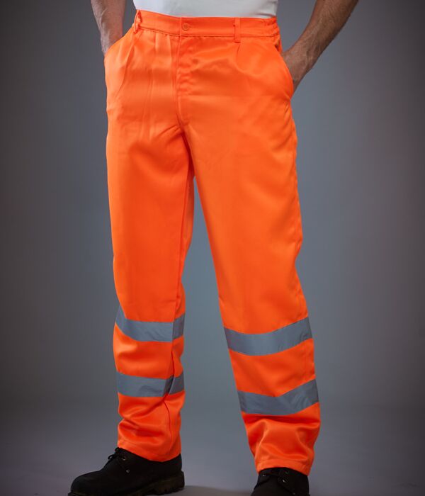 Yoko Hi-Vis Poly/Cotton Work Trousers Thumbnail