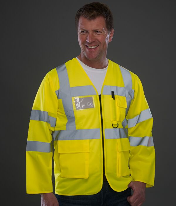 Yoko Hi-Vis Executive Long Sleeve Waistcoat Thumbnail