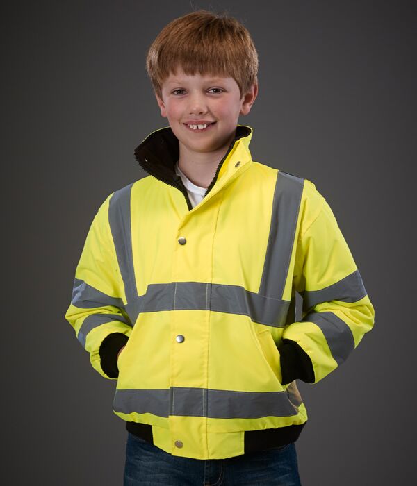 Yoko Kids Hi-Vis Bomber Jacket Thumbnail