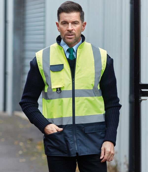Hi-vis padded bodywarmer (HV005) Thumbnail