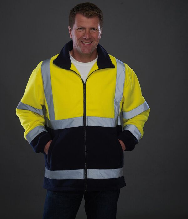 Hi-vis heavyweight fleece jacket (HVK08) Thumbnail