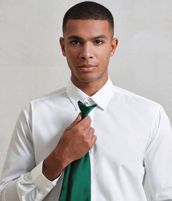 'Colours' satin clip tie Thumbnail