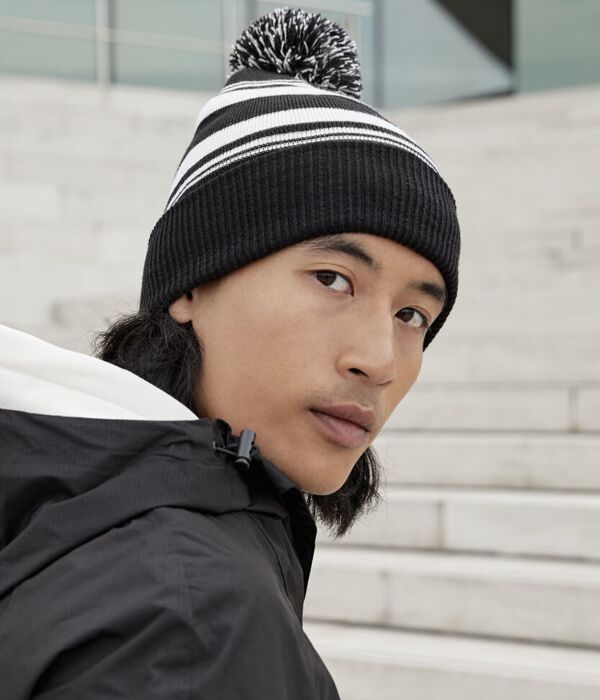 Striped fan beanie Thumbnail