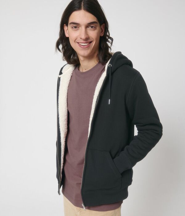 Unisex Hygger sherpa zip-through sweatshirt (STSU956) Thumbnail